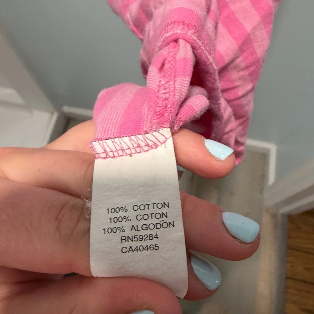 The Childrens Place Striped Dress Pink Size 8 Casual Summer Playdate Cotton - Picture 3 of 3